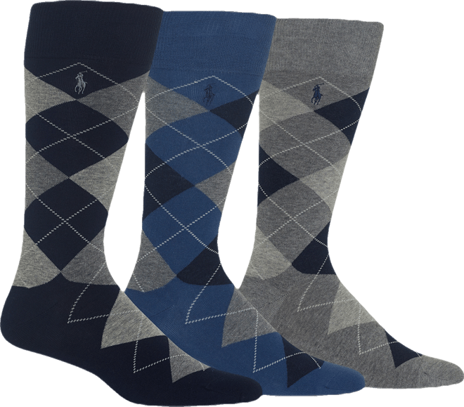 Men's 3-Pack Argyle Dress Socks