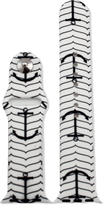 Anchor Printed Silicone Apple Watch Band