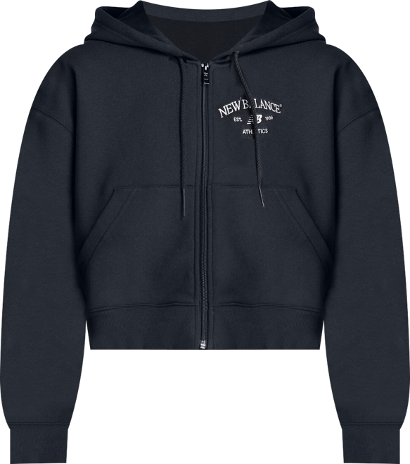 Women's New Balance Rise Cropped Full-Zip Hoodie | Finish Line