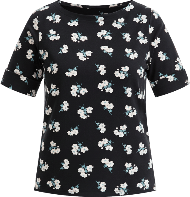 Plus Size Printed Elbow-Sleeve Knit Top, Macy's Exclusive