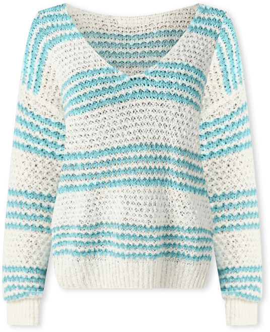 Juniors' Iyla V-Neck Long-Sleeve Cotton Sweater
