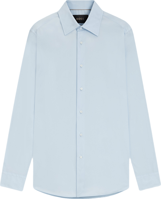 Boss by  Men's Cotton-Blend Stretch Poplin Slim-Fit Dress Shirt