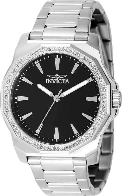 Men's 49103 Speedway Quartz 3 Hand Black Dial Watch