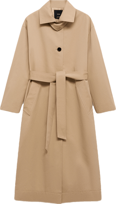 Women's Belt Long Trench Coat