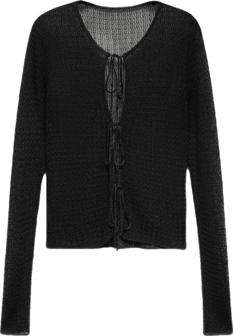 Women's Ties Knitted Cardigan