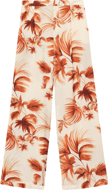 Women's Flowy Palm Print Pants