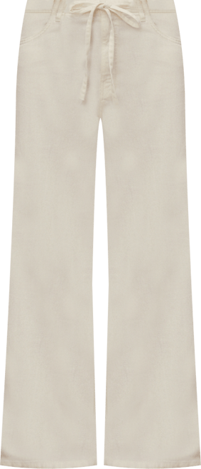 Women's Belted Wide Leg Denim Pants