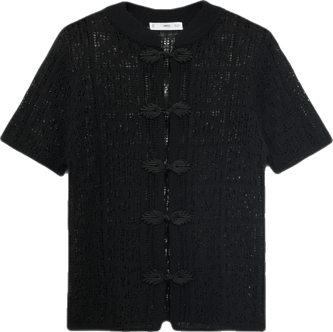 Women's Crochet Toggle Button Cardigan