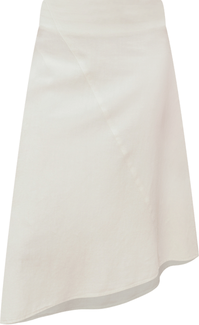 Women's Asymmetrical Cotton Midi Skirt