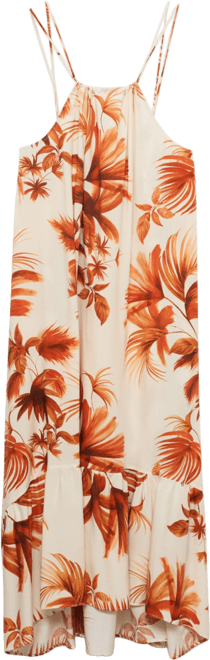 Women's Palm Print Halter Dress