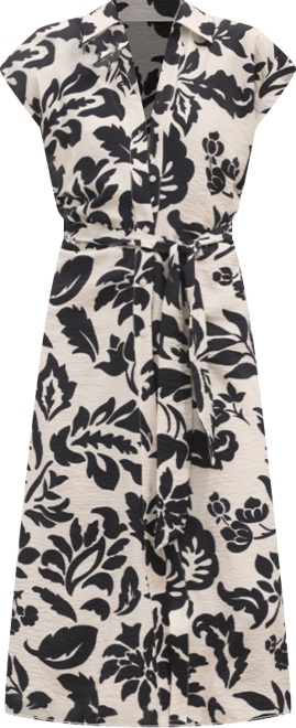 Women's Floral Print Shirt Dress