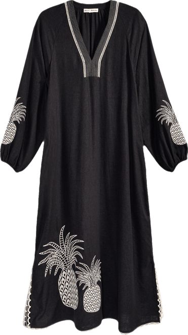 Women's Pineapple-Embroidered Shift Dress, Macy's Exclusive