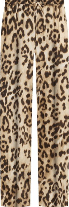 Women's Fluid Animal- Print Pants