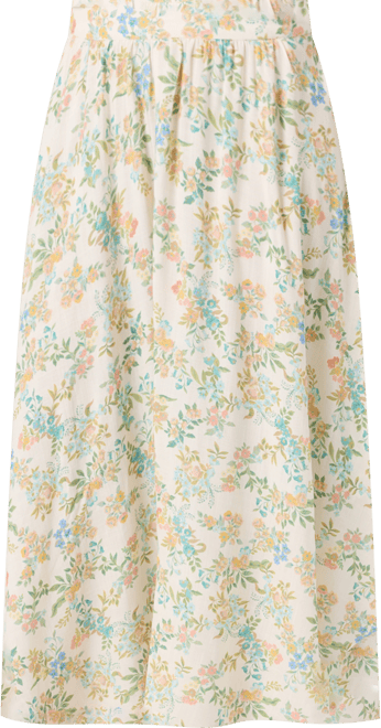 Juniors' Marnie Naomi Floral-Print Asymmetric-Hem Skirt