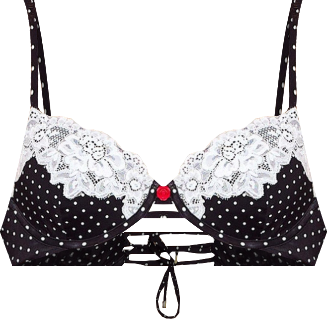 Women's Polka Dot Lace Underwire Bikini Top