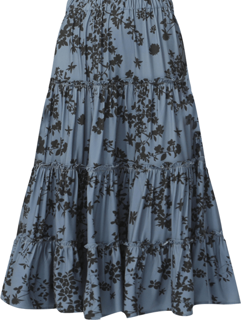 Women's Tiered Midi Skirt