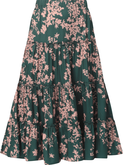 Women's Tiered Midi Skirt