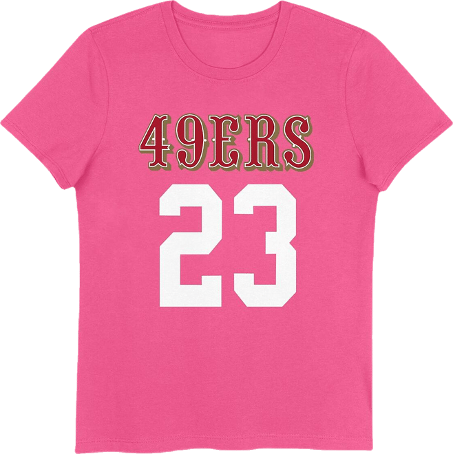 Big Girls Christian McCaffrey Pink San Francisco 49ers Player Name Number T-Shirt