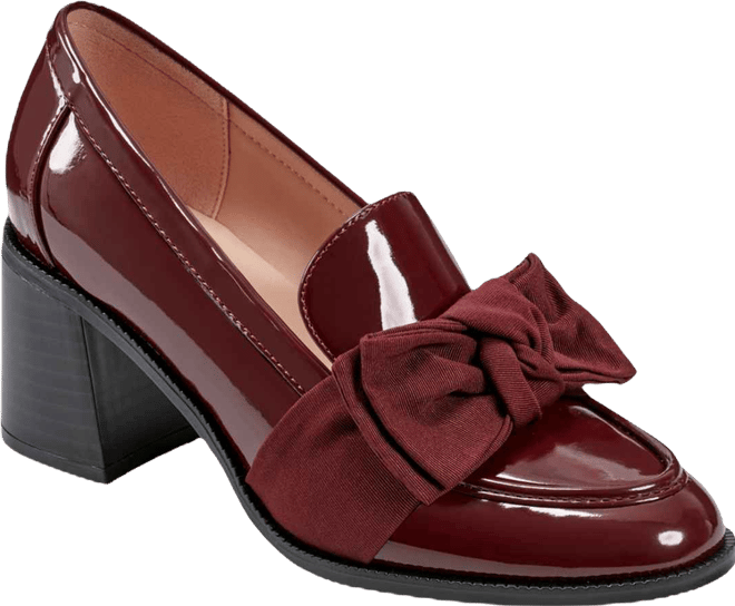 Women's Korrar Bow Stacked Block Heel Loafers