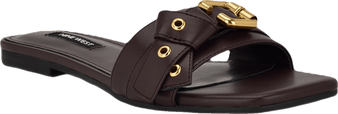 Women's Missj Buckle Slip-On Flat Sandals