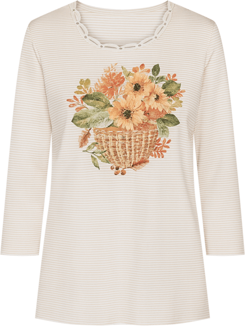 Women's Classic Harvest Basket Crew Neck Top