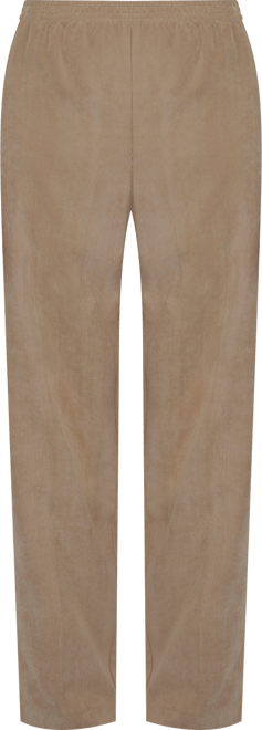 Women's Classic Corduroy Elastic Waist Short Length Pants