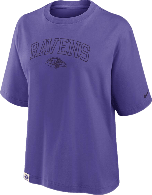 Women's Purple Baltimore Ravens Glory Arch Boxy T-Shirt