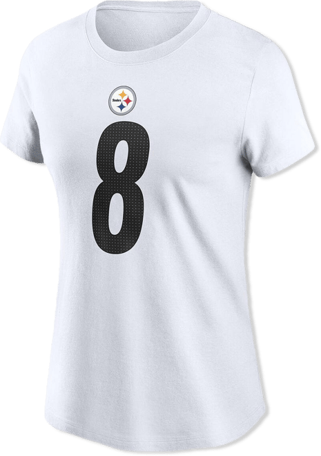 Women's Aaron Rodgers White Pittsburgh Steelers Name Number T-Shirt