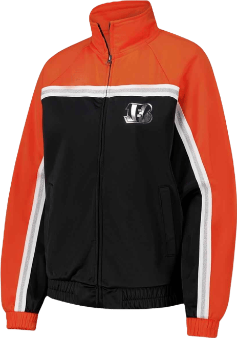 Women's Black Cincinnati Bengals Post Game Full-Zip Track Jacket