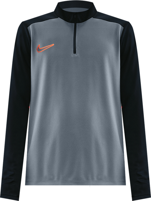Nike Academy Playera de entrenamiento de fútbol de manga larga Dri-FIT de cierre de 1/4 para niños talla grande