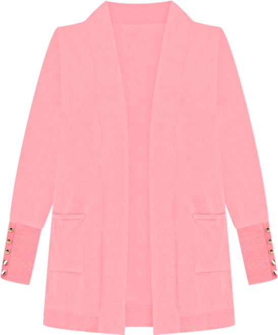 Women's Button-Sleeve Flyaway Cardigan Sweater