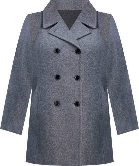 Plus Size Double-Breasted Peacoat, Exclusively at Macy's
