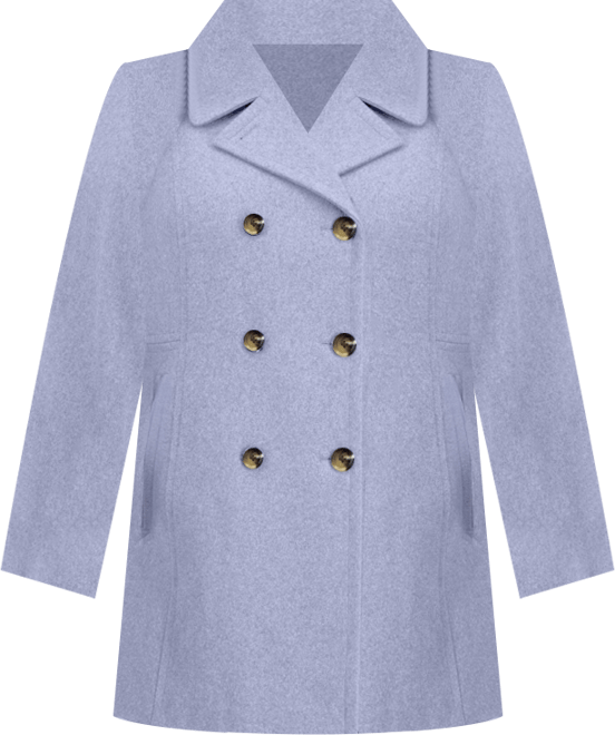 Plus Size Double-Breasted Peacoat, Exclusively at Macy's