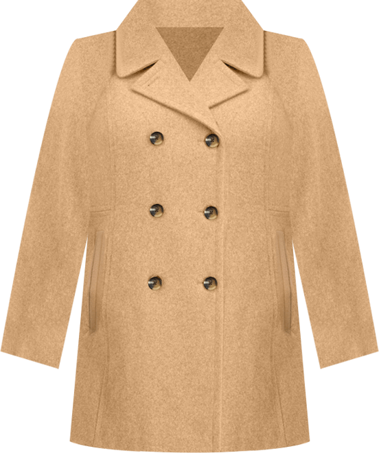 Plus Size Double-Breasted Peacoat, Exclusively at Macy's