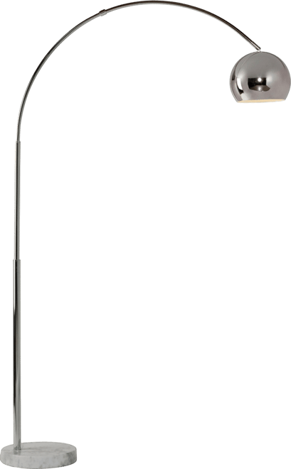 Olivia Led Contemporary Arc Floor Lamp with Heavy-Weighted Marble Base (75"), Bulb Included