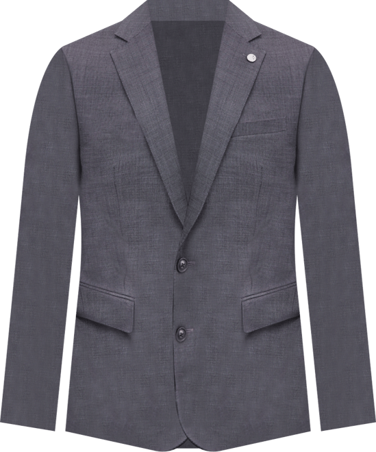 Ted by  Men's Modern-Fit Charcoal Birdseye Wool-Blend Suit Separate Jacket