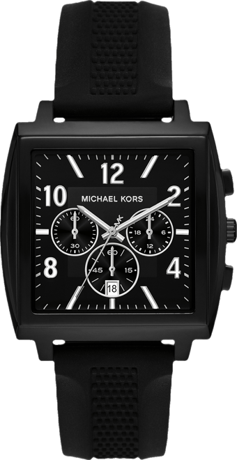 Men's&nbsp;Rhys Chronograph Black Silicone Watch, 41mm
