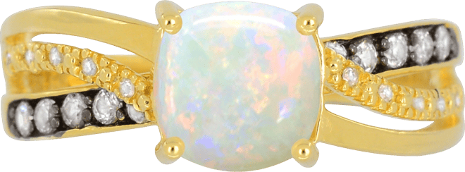 Lab-Grown Ruby (2 ct. t.w.) & Diamond Accent Swirl Ring in 14k Gold-Plated Sterling Silver