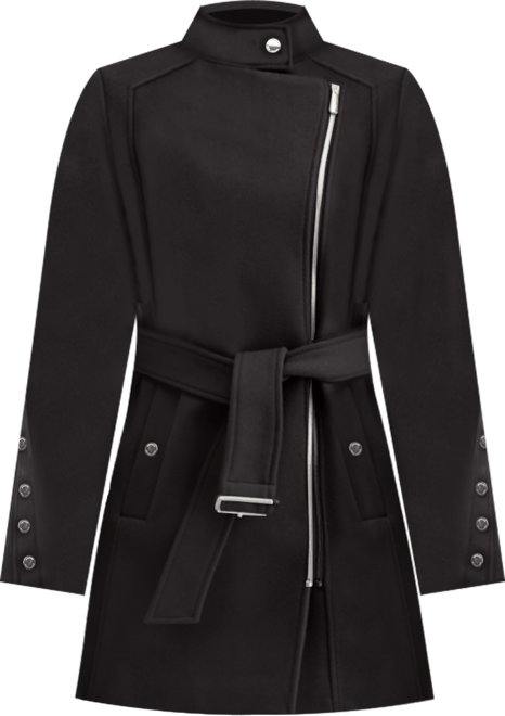 Michael  Women's Asymmetric Belted Coat, Exclusively at Macy's