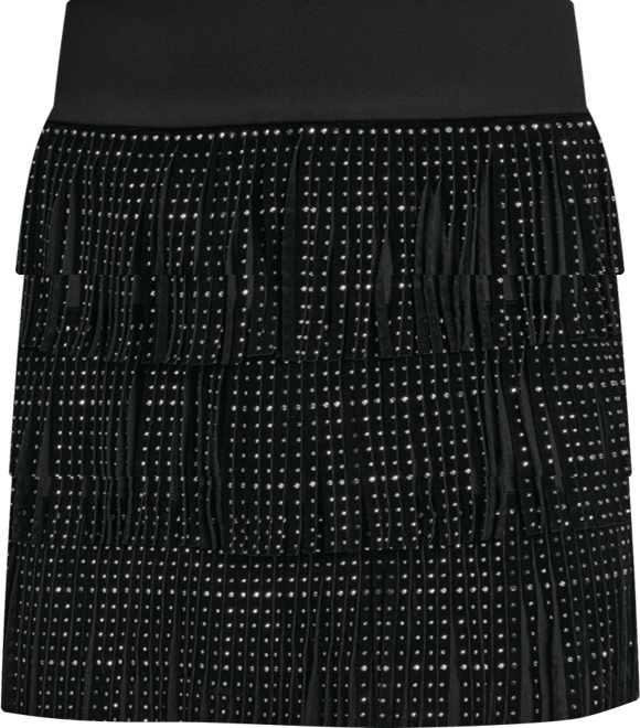 Women's Studded Fringe Mini Skirt