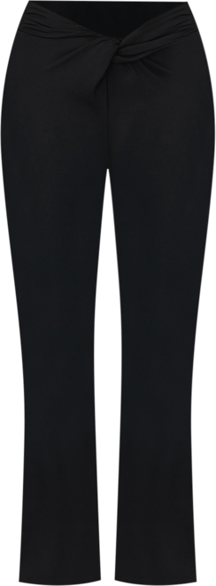 Twisted Waist Flared Leg Pant