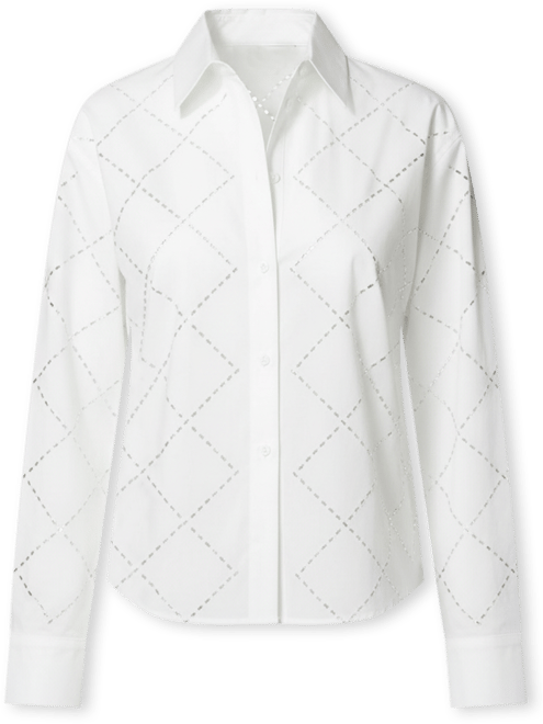 Rhinestone Long Sleeve Blouse