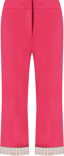 Mid Waist Rhinestone Fringe Capri