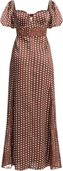 AQUA Polka Dot Lace Trim Dress - Exclusive | Bloomingdale's