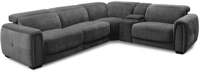 Brownell 5-Pc. L-Shape Sectional with 3 Power Motion Chairs & 1 Console, Exclusively at Macy's