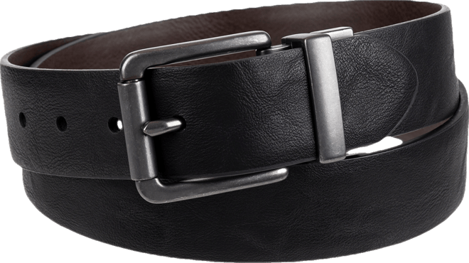 Men's Plaque Buckle Reversible Stretch Belt