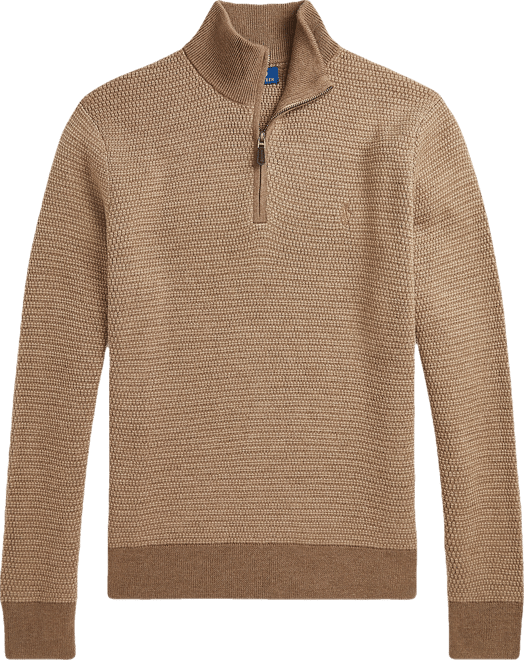 Polo Ralph Lauren Men's Washable Wool Quarter-Zip Sweater