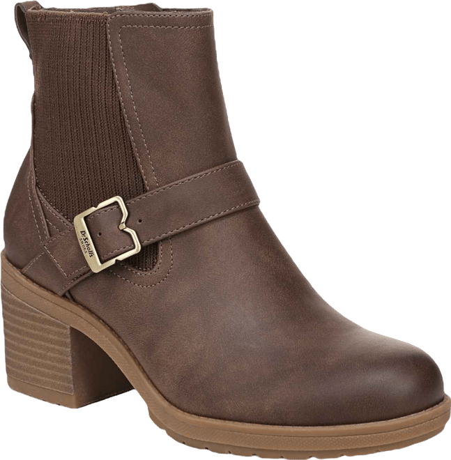 Women's Parker Block Heel Lug Sole Zip Short Boots