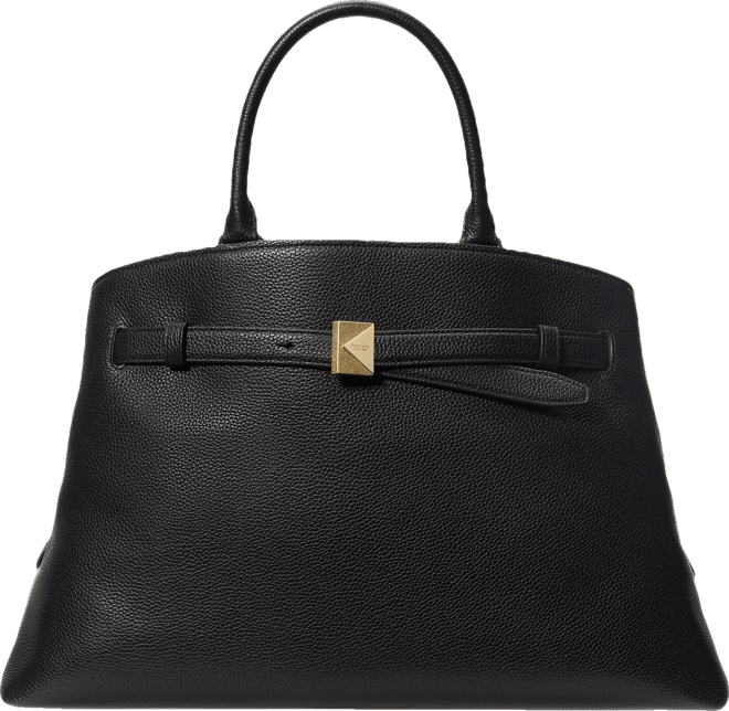 Deco Large Pebbled Leather Satchel