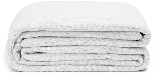 Color Sense 100% Cotton Basket Blanket Set